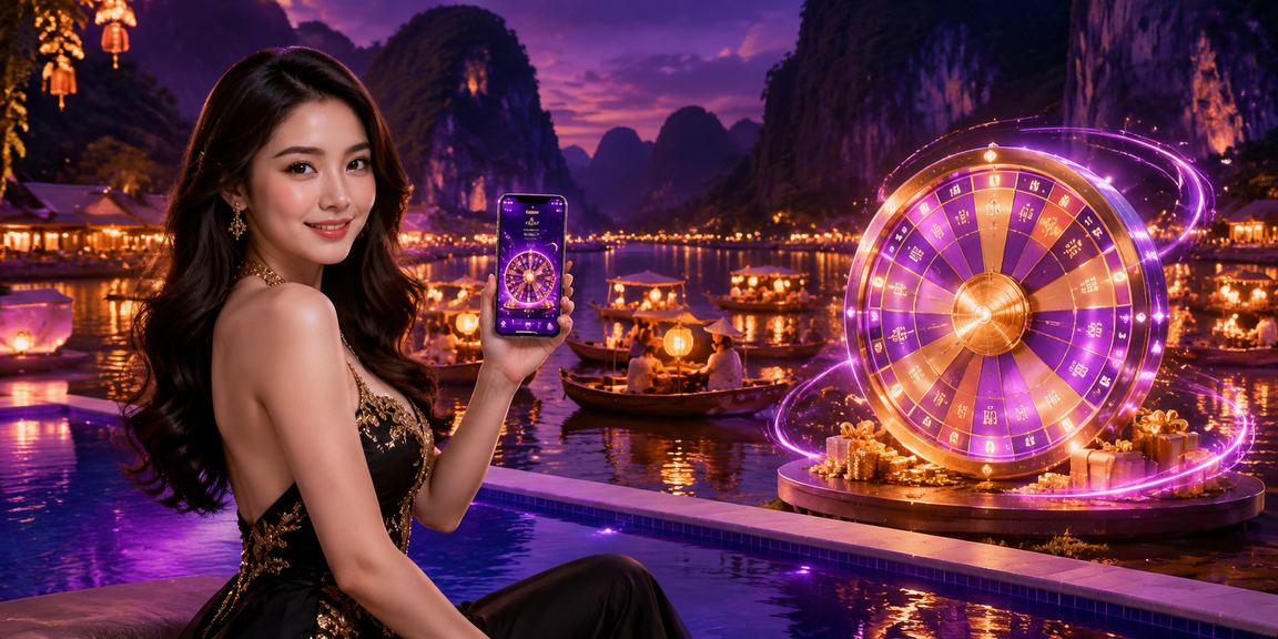 Không gian roulette neon gợi cảm hứng giải trí casino cho người Việt