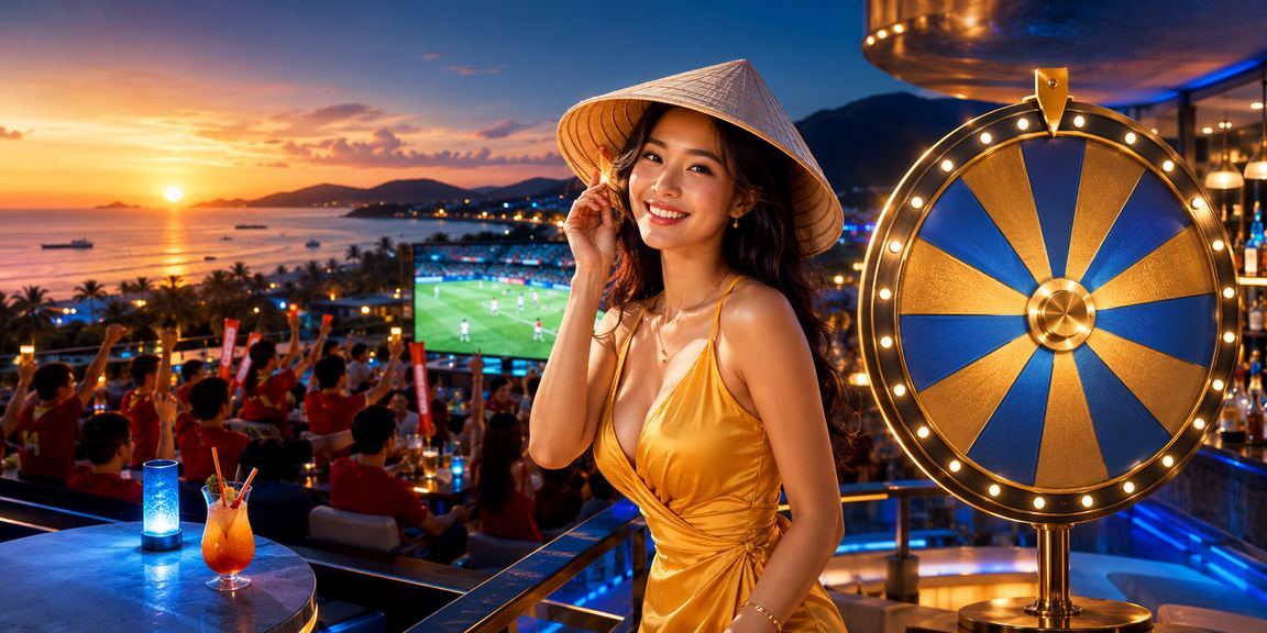 Khung cảnh Phú Quốc với chủ đề roulette trong trải nghiệm casino trực tuyến
